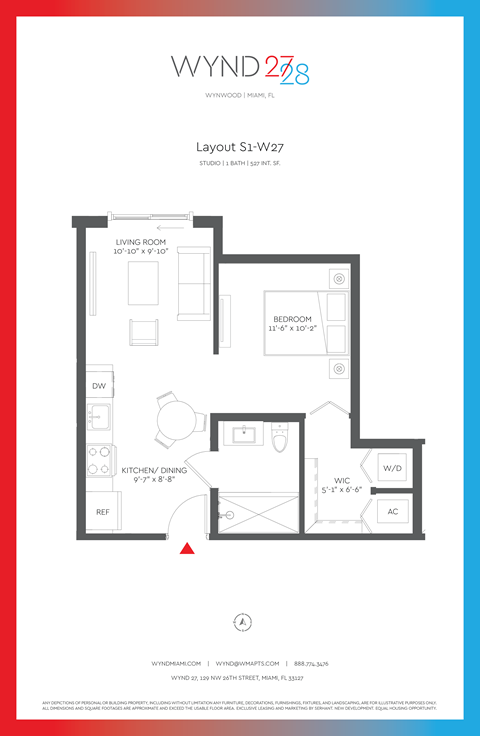 W27 - Studio_527 SF at WYND 27 & WYND 28, Miami, FL, Florida